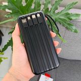  Pin sạc dự phòng WisdomUp 10.000mAh Tích hợp 4 Cáp sạc và màn hình điện tử (CDB-21) 