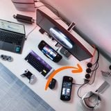  Trạm Sạc Genki Moonbase GaN 240W – Hub 7in1 x 4 USB-C x 3 Ổ Điện AC | 3 Cổng Cắm 