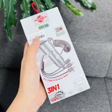  Tẩu sạc ô tô 3 in 1 Wisdomup công suất 30W, hỗ trợ PD & QC (CC-15) 