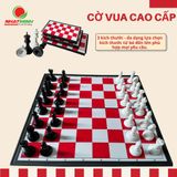  CỜ VUA KHÔNG NAM CHÂM - 2 MÀU ĐỎ VÀ ĐEN 