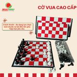  CỜ VUA KHÔNG NAM CHÂM - 2 MÀU ĐỎ VÀ ĐEN 