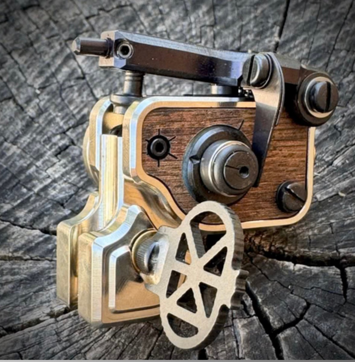 Dankubin v7 マシン Sidewinder 7.5 – Brass – Nickel – Zebra - DK Rotary – Dan