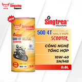  Nhớt xe máy Singtrea 500 4T Scooter Ultra 10W40 Lon 0.8L 