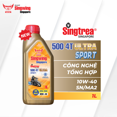 Nhớt xe máy Singtrea 500 4T Sport Ultra 10W40 1L