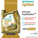  Nhớt xe ô tô PETRONAS Syntium 7000 0W-20 Fully Synthetic 4L 