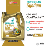  Nhớt xe ô tô PETRONAS Syntium 7000 0W-20 Fully Synthetic 4L 