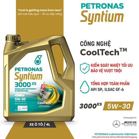  Nhớt xe ô tô PETRONAS Syntium 3000 XS 5W-30 Fully Synthetic 4L 