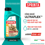  Nhớt xe ga PETRONAS Sprinta A900 10W-40 SP Fully Synthetic 0.8L 