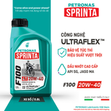  Nhớt xe số PETRONAS Sprinta F100 20W-40 Premium Engine Oil 0.8L 