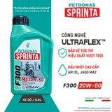 Nhớt xe máy PETRONAS Sprinta F300 20W-50 Premium Engine Oil 0.8L