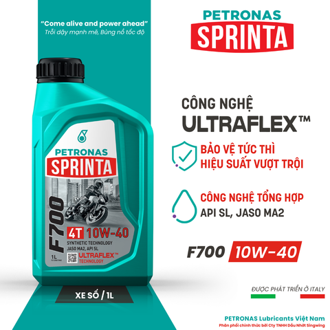 Nhớt xe số PETRONAS Sprinta F700 10W-40 SL Synthetic Technology 1L