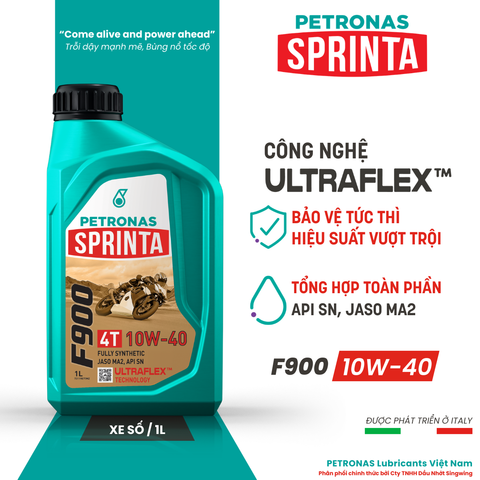 Nhớt xe số PETRONAS Sprinta F900 10W-40 SN Fully Synthetic 1L