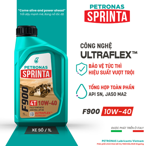 Nhớt xe máy PETRONAS Sprinta F900 10W-40 Fully Synthetic 1L