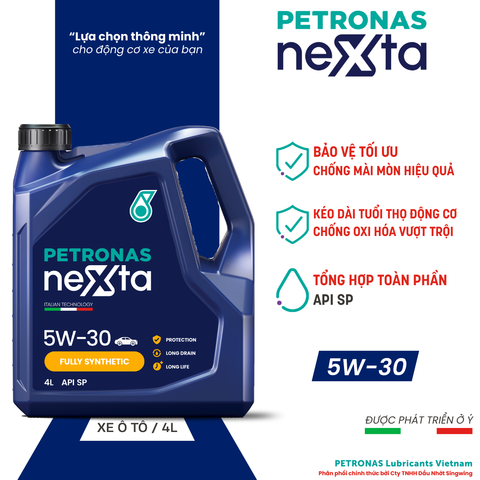 Nhớt xe ô tô PETRONAS NeXta 5W30 SP Fully Synthetic 4L