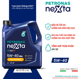  Nhớt xe ô tô PETRONAS NeXta 5W40 SP Fully Synthetic 4L 