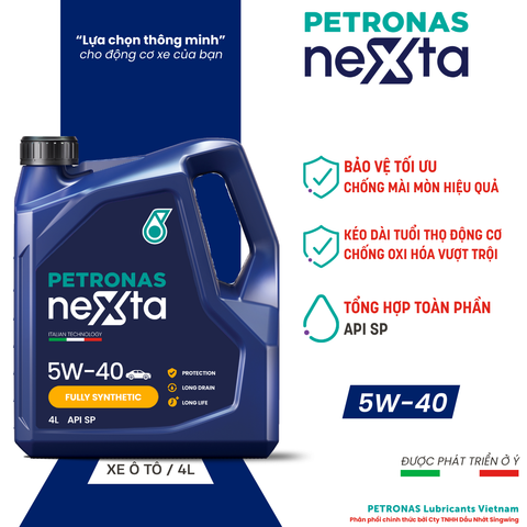 Nhớt xe ô tô PETRONAS NeXta 5W40 SP Fully Synthetic 4L