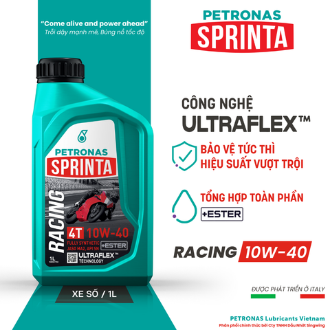 Nhớt xe số PETRONAS Sprinta Racing Es 10W-40 Fully Synthetic 1L