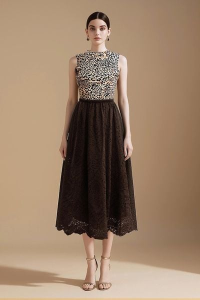  Chân Váy Ren Nâu CK-TPCMT25CV1AT 