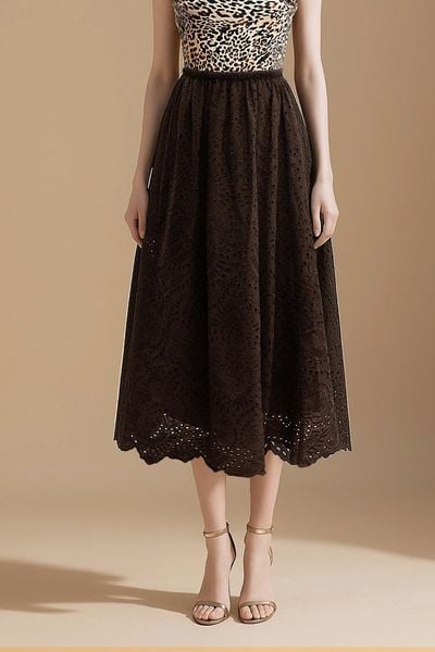  Chân Váy Ren Nâu CK-TPCMT25CV1AT 