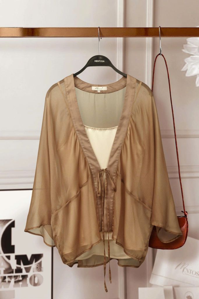 Áo Choàng Mentosa Buộc Dây 2 Màu-KMTS130925L1