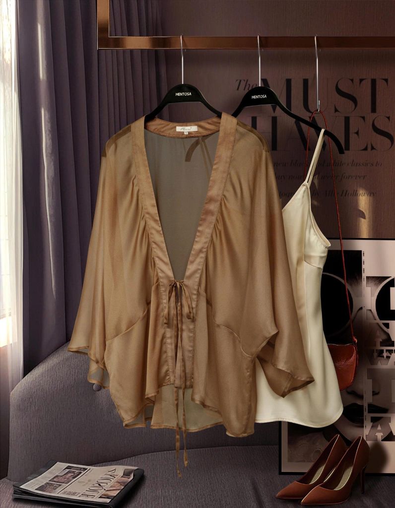 Áo Choàng Mentosa Buộc Dây 2 Màu-KMTS130925L1