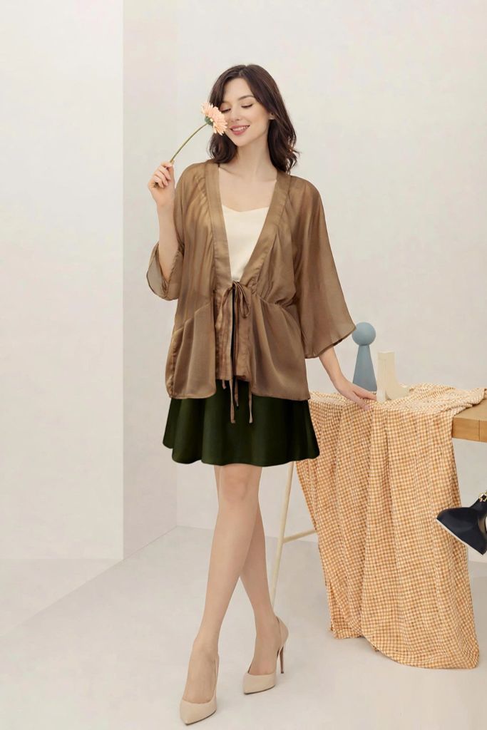 Áo Choàng Mentosa Buộc Dây 2 Màu-KMTS130925L1