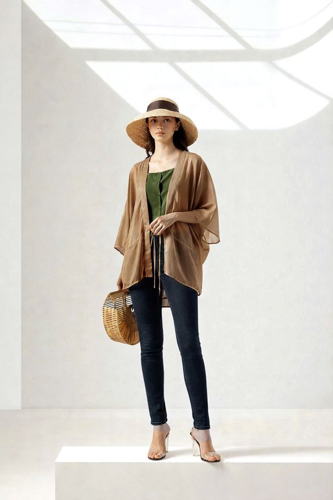 Áo Choàng Mentosa Buộc Dây 2 Màu-KMTS130925L1