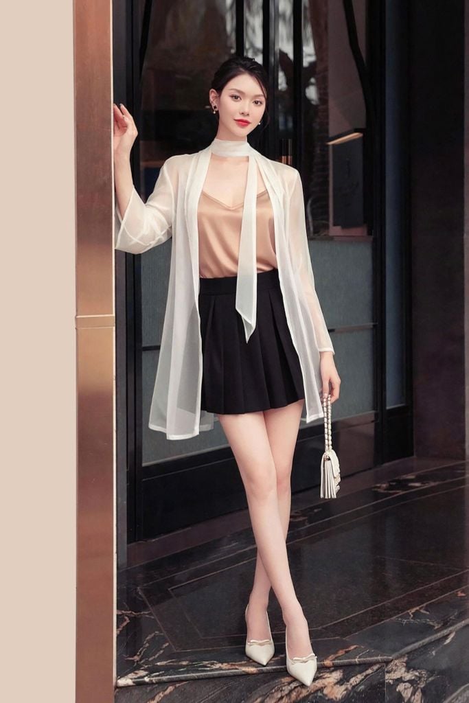  Áo Mentosa Organza Thắt Nơ Eo 2 Màu-ATMTS131025L1 