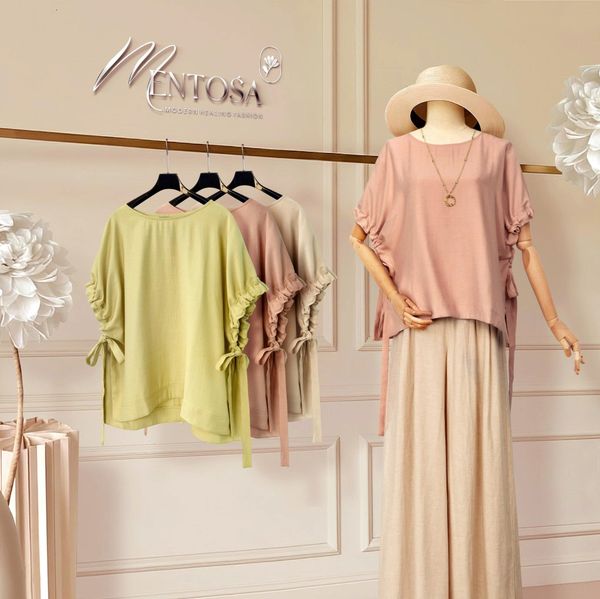  Áo Mentosa Blouse Boho Linen Crepe-AMTS260825D1 