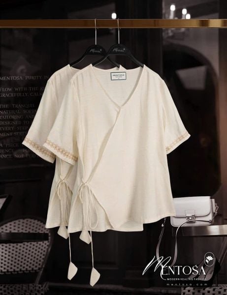  Áo Mentosa Linen Đắp Chéo-AMTS200825L1 