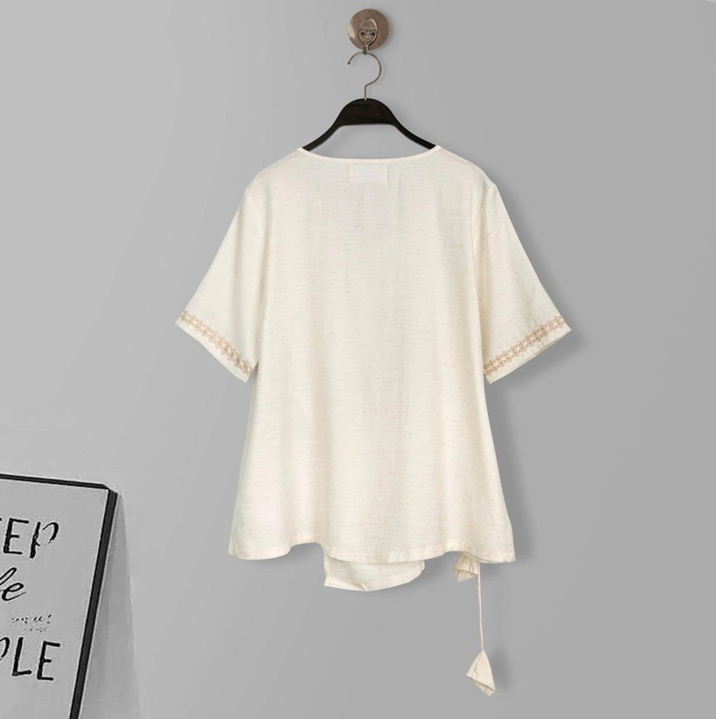 Áo Mentosa Linen Đắp Chéo-AMTS200825L1