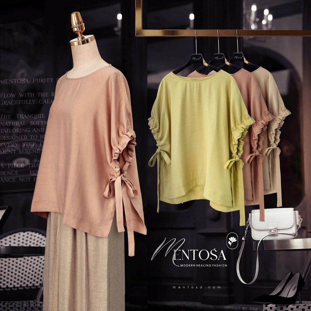 Áo Mentosa Blouse Boho Linen Crepe-AMTS260825D1
