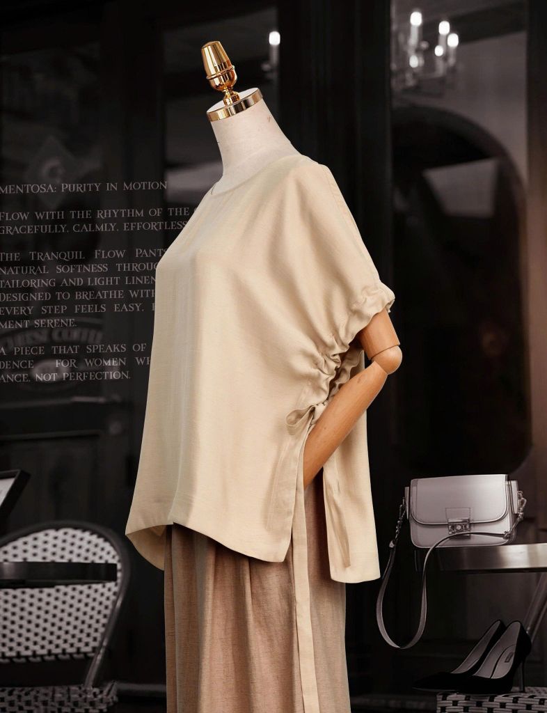 Áo Mentosa Blouse Boho Linen Crepe-AMTS260825D1