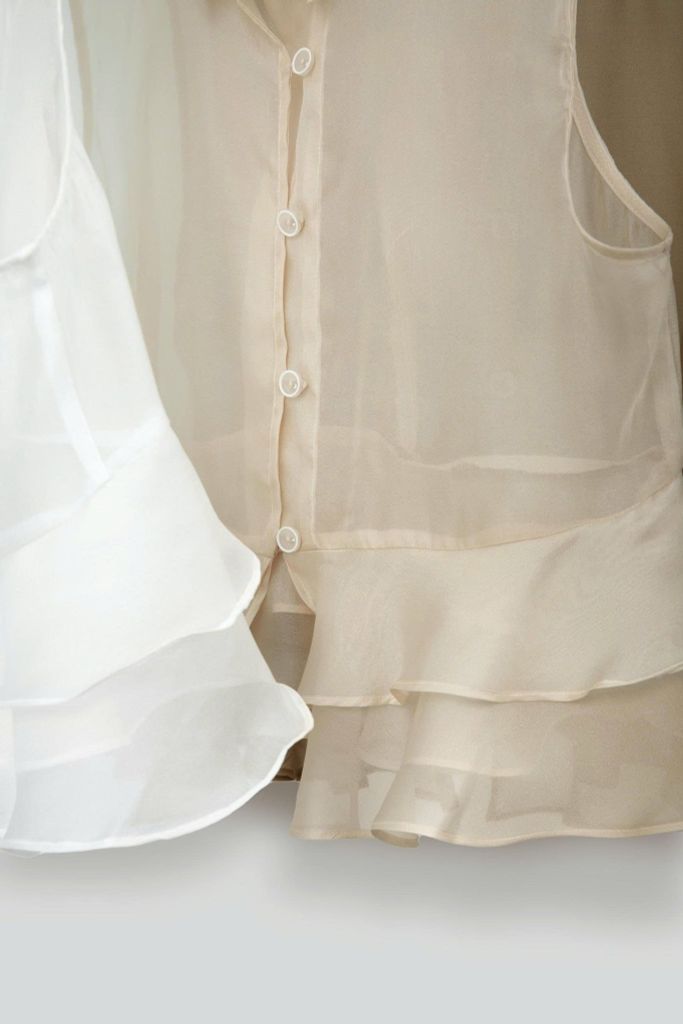 Áo Mentosa cổ Đức phối bèo 3 màu-AKMTS011025B1