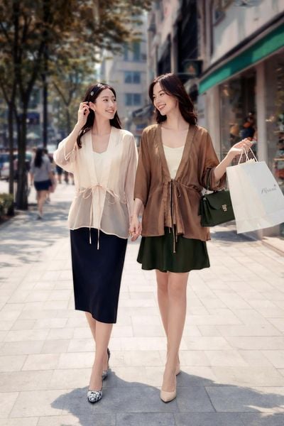  Áo Choàng Mentosa Buộc Dây 2 Màu-KMTS130925L1 