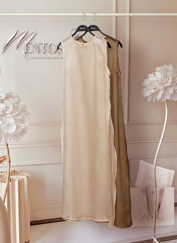 Áo Tơ Dáng Dài Xẻ Tà Mentosa 2 Màu-ATMTS141025L1