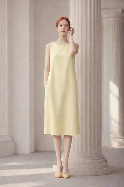  Đầm Mentosa Linen Thắt Eo-DMTS051125L1 