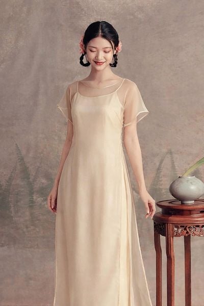  Set Áo Dài Tơ Hạ Mentosa-SMTS221025L1 