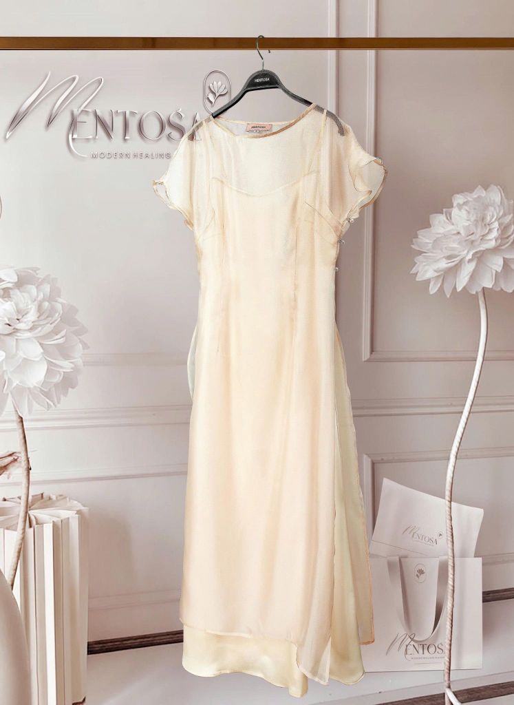 Set Áo Dài Tơ Hạ Mentosa-SMTS221025L1