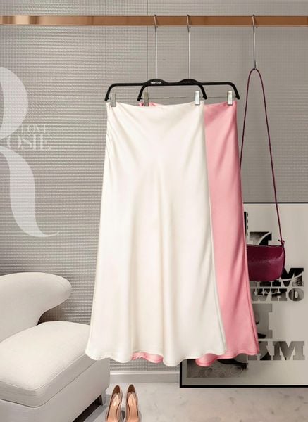  Chân Váy Lụa Mentosa 2 Màu-VMTS230825H1 