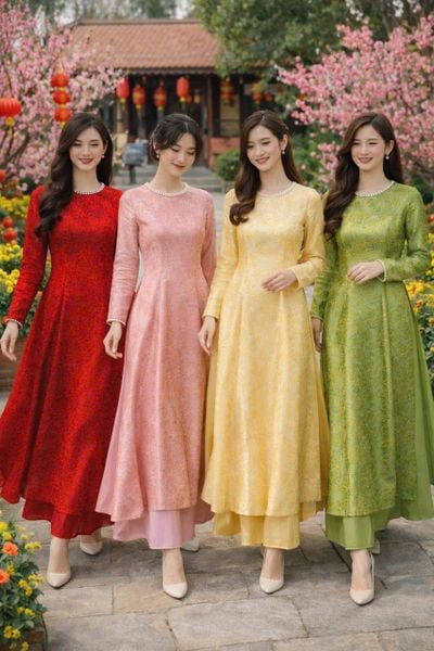  Set Áo Dài Ý Thanh Mentosa 4 Màu-ADMTS220925 