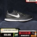 AIR ZOOM PEGASUS 34 BLACK WHITE - 880560 001 - 43