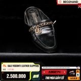 D&G VISCONTI LEATHER SLIPPERS - A80274 - 40