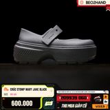 CROCS STOMP MARY JANE BLACK - 209939 060 - M6 W8