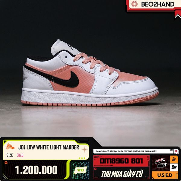 JORDAN 1 LOW WHITE LIGHT MADDER - DM8960 801 - 36.5