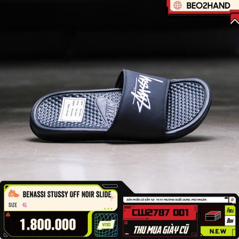 BENASSI STUSSY OFF NOIR SLIDE - CW2787 001 - 41