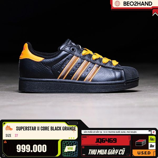 SUPERSTAR II CORE BLACK ORANGE - JQ6469 - 37