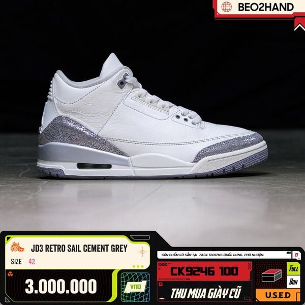 JD3 RETRO SAIL CEMENT GREY - CK9246 100 - 42