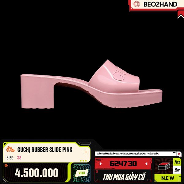 GUCCI RUBBER SLIDE PINK - 624730 - 38