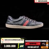 GUCCI ACE GG SUPREME BLACK GREY - 429445 - 9.5